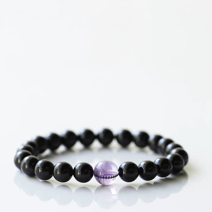 Buddha Stones ブラックトルマリンクリスタルの十二支動物デザイン レジリエンスブレスレット - ヘビ（手首周り15～16cm） - image 10