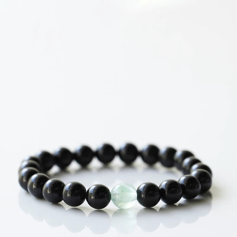 Buddha Stones ブラックトルマリンクリスタルの十二支動物デザイン レジリエンスブレスレット - 豚（手首周り15～16cm） - image 15