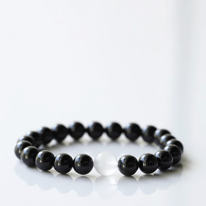 Buddha Stones ブラックトルマリンクリスタルの十二支動物デザイン レジリエンスブレスレット - 馬（手首周り15～16cm） - image 0