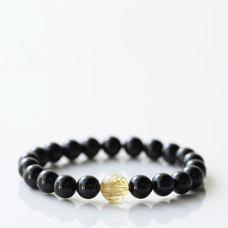 Buddha Stones ブラックトルマリンクリスタルの十二支動物デザイン レジリエンスブレスレット - トラ（手首周り15～16cm） - image 7