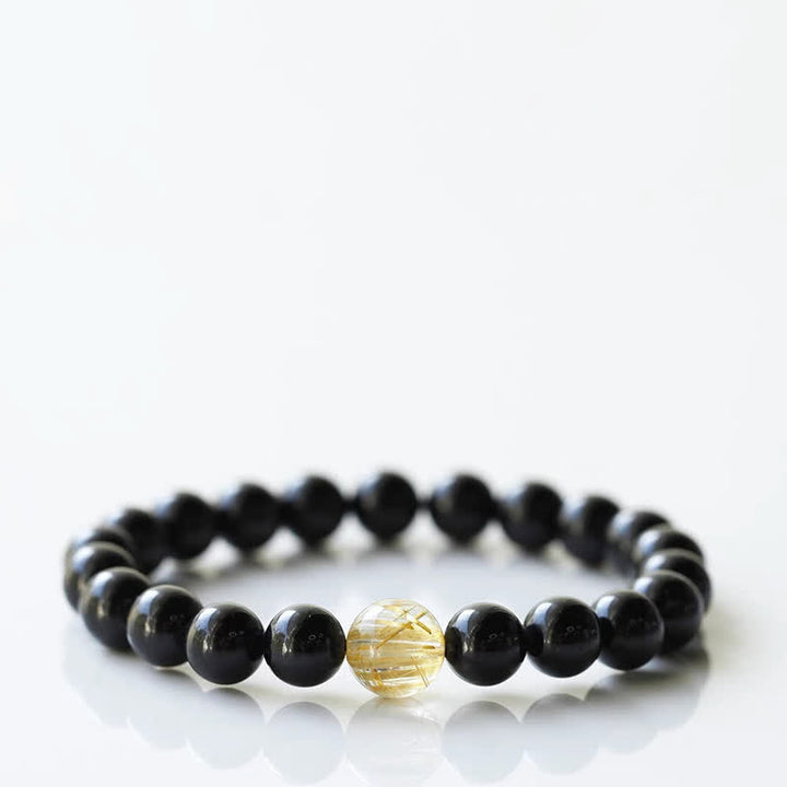 Buddha Stones ブラックトルマリンクリスタルの十二支動物デザイン レジリエンスブレスレット - トラ（手首周り15～16cm） - image 7