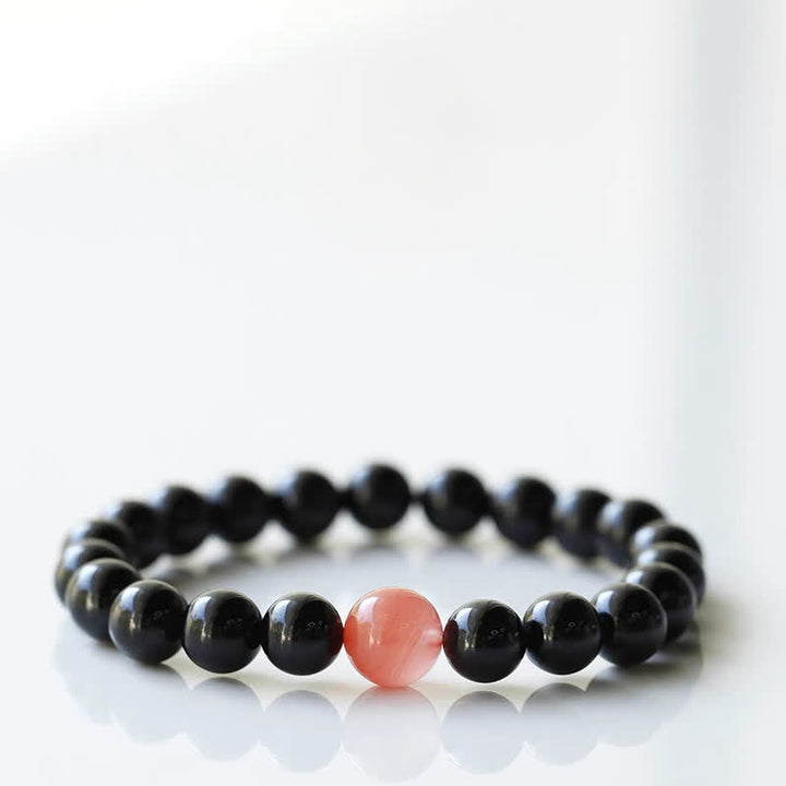 Buddha Stones ブラックトルマリンクリスタルの十二支動物デザイン レジリエンスブレスレット - ドラゴン（手首周り15～16cm） - image 9