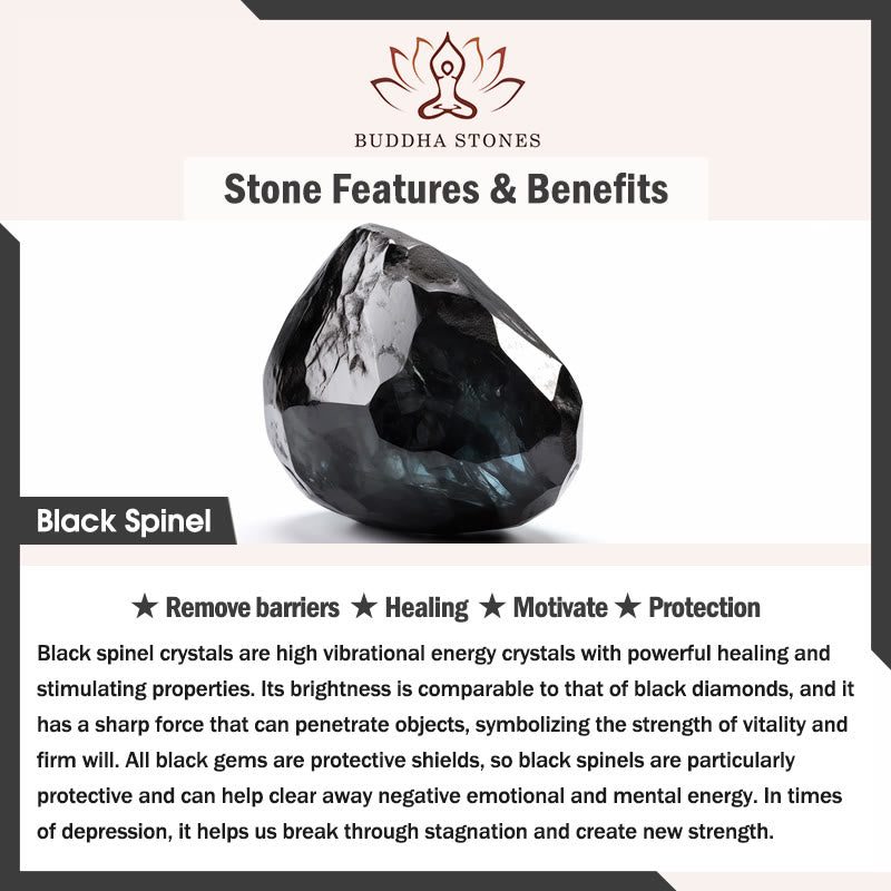 Buddha Stones ブラックスピネルターコイズビーズの強さネックレス - image 3