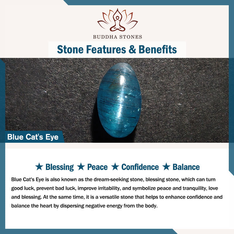 Buddha Stones キャッツアイひょうたんペンダント付き二重ビーズブレスレット - image 13