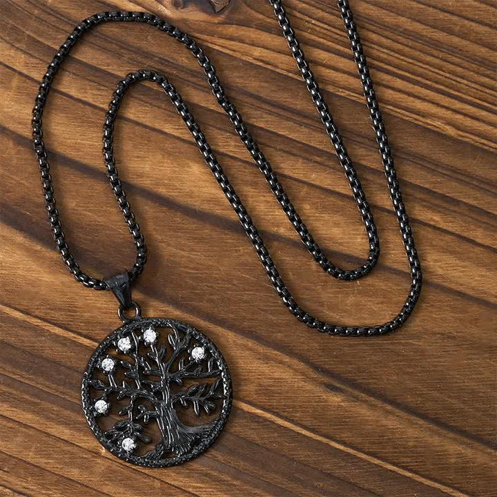 Buddha Stones 生命の樹チタン鋼製クリエーションネックレスペンダント - image 17