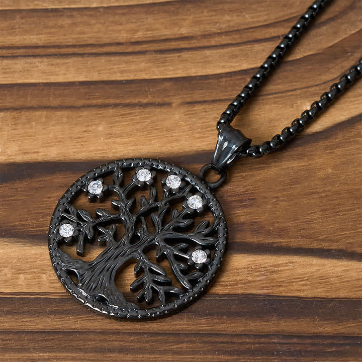 Buddha Stones 生命の樹チタン鋼製クリエーションネックレスペンダント - image 16