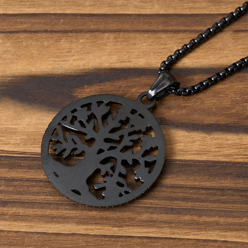 Buddha Stones 生命の樹チタン鋼製クリエーションネックレスペンダント - image 18