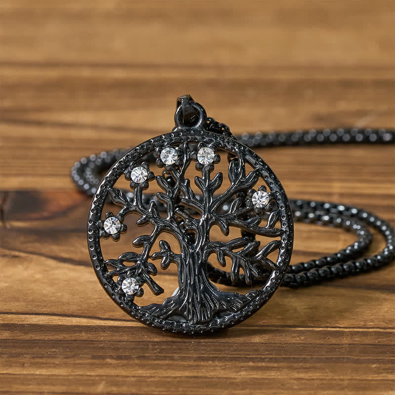Buddha Stones 生命の樹チタン鋼製クリエーションネックレスペンダント - image 19