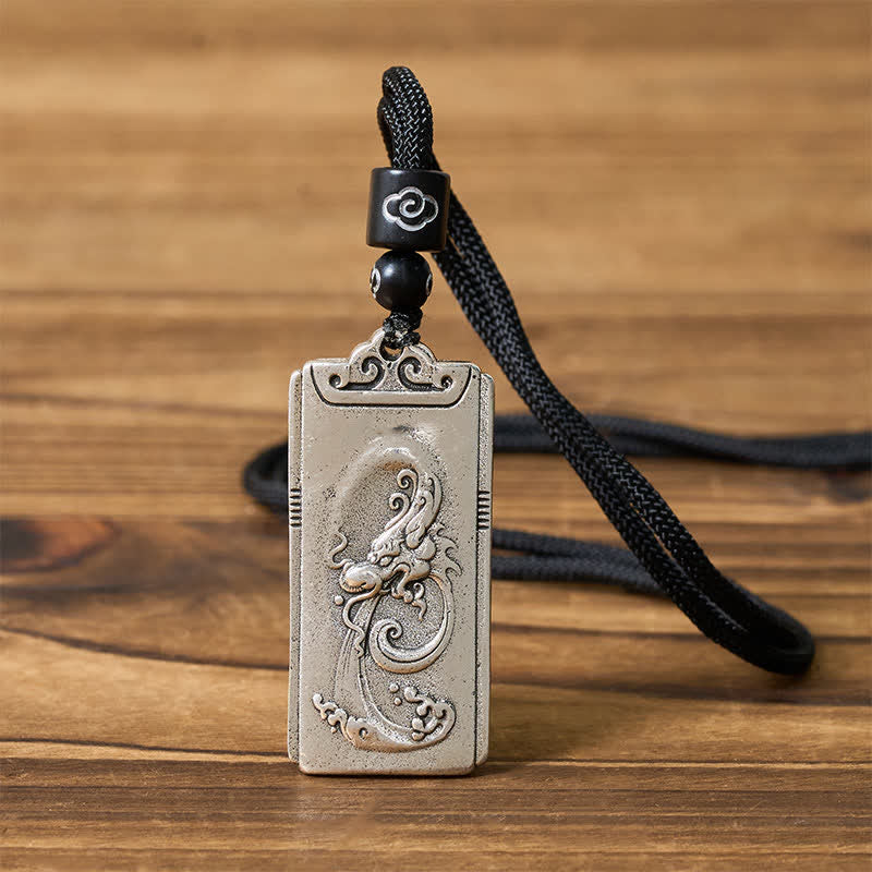 Buddha Stones 銅メッキのシルバードラゴンロープの強さを象徴するネックレスペンダント - image 4