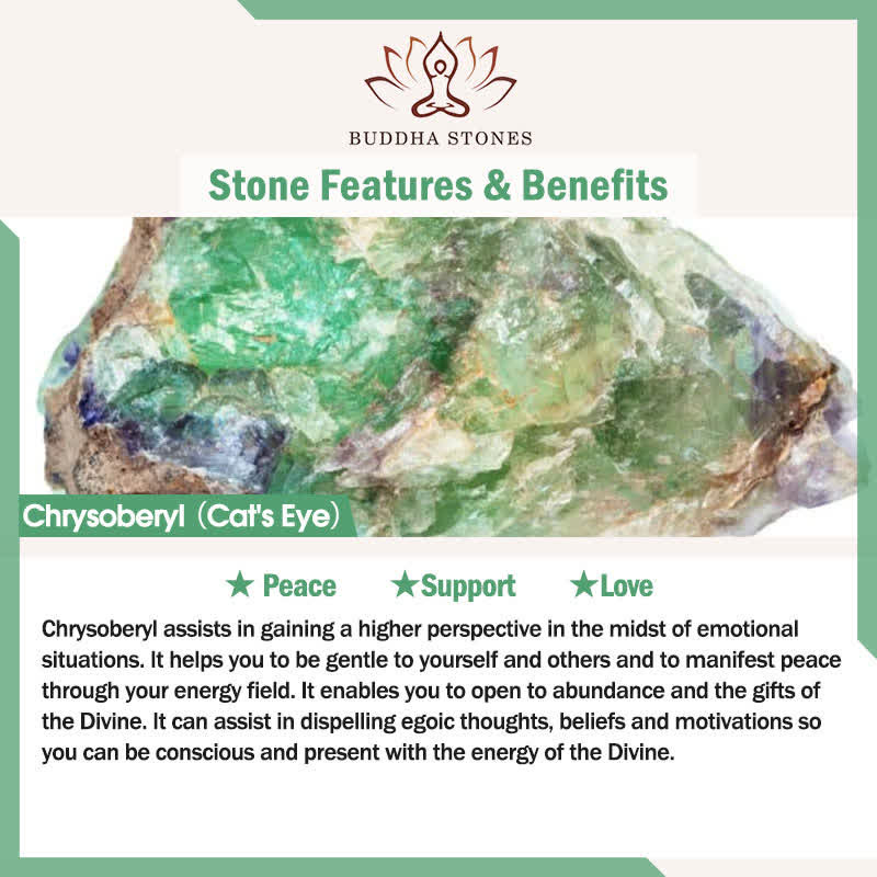 Buddha Stones 紫色のキャッツアイ蓮のシンボルが輝く悟りのブレスレット - image 6