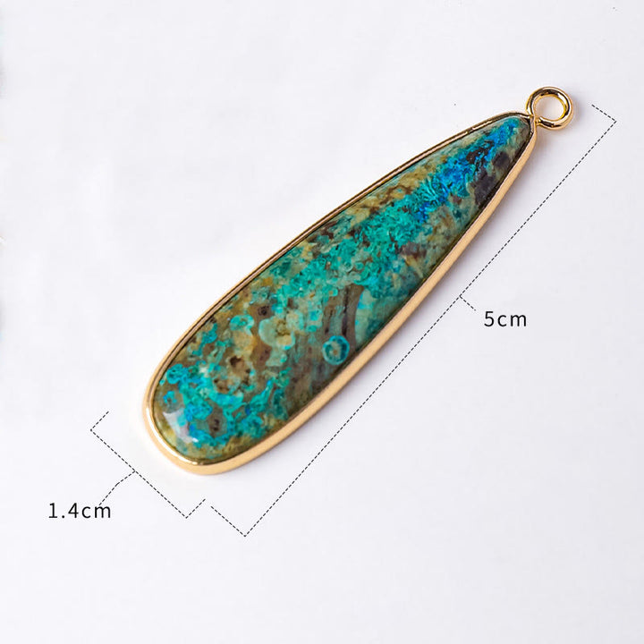 Buddha Stones 天然石 海底堆積物 ジャスパー アゲート ティアドロップ型 保護ネックレスペンダント - image 6