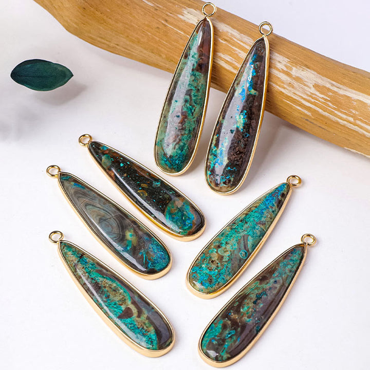 Buddha Stones 天然石 海底堆積物 ジャスパー アゲート ティアドロップ型 保護ネックレスペンダント - image 8