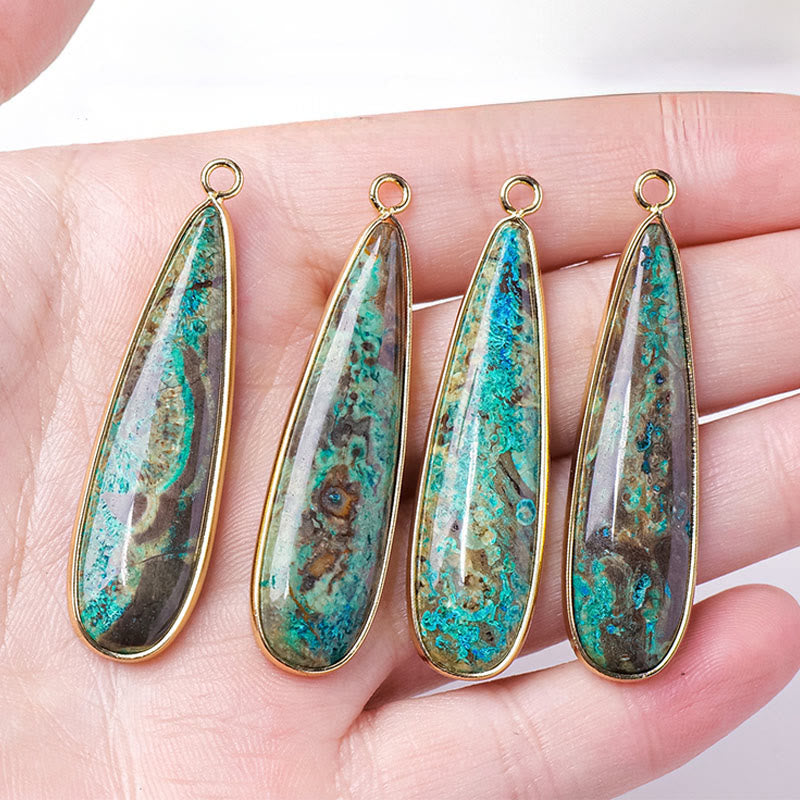 Buddha Stones 天然石 海底堆積物 ジャスパー アゲート ティアドロップ型 保護ネックレスペンダント - image 10