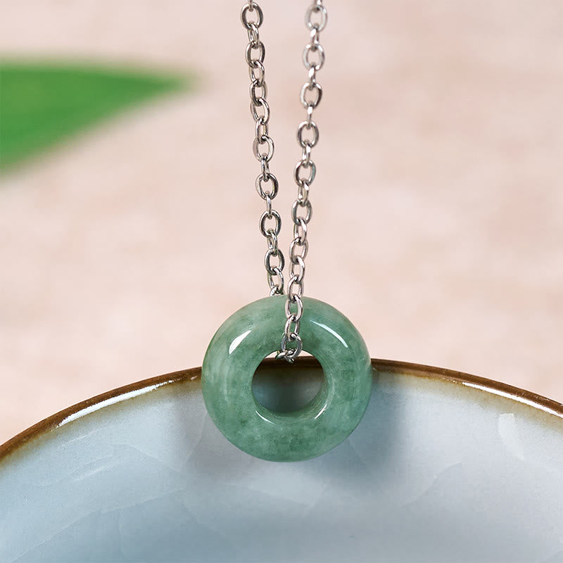Buddha Stones グリーンジェイドの平和のお守りチャームそろばん幸運ネックレスペンダント - image 9