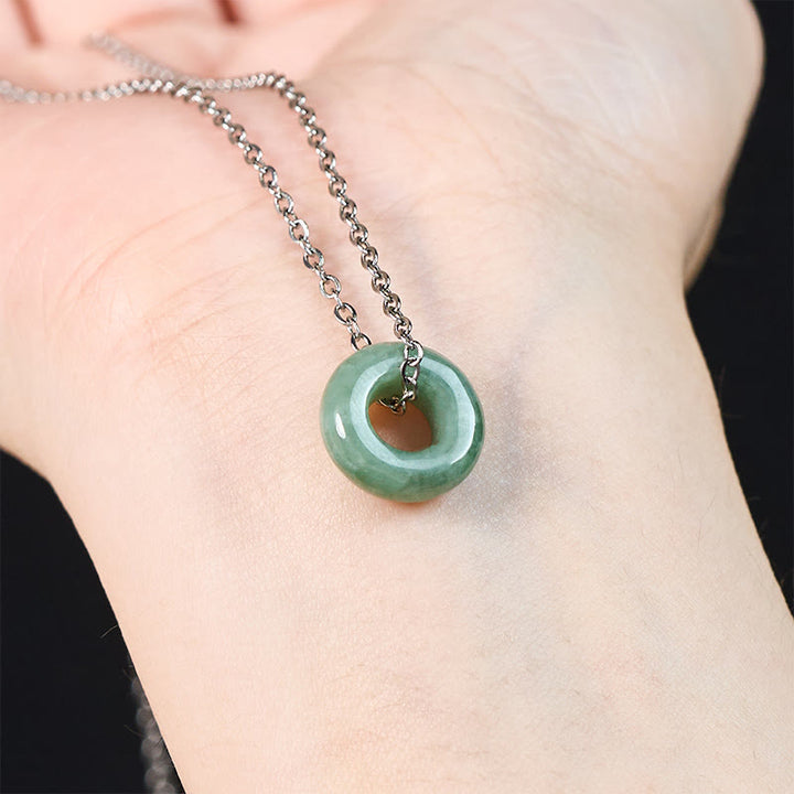 Buddha Stones グリーンジェイドの平和のお守りチャームそろばん幸運ネックレスペンダント - image 12