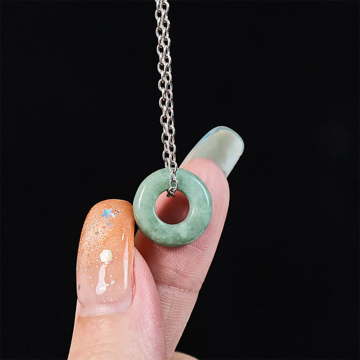Buddha Stones グリーンジェイドの平和のお守りチャームそろばん幸運ネックレスペンダント - image 13