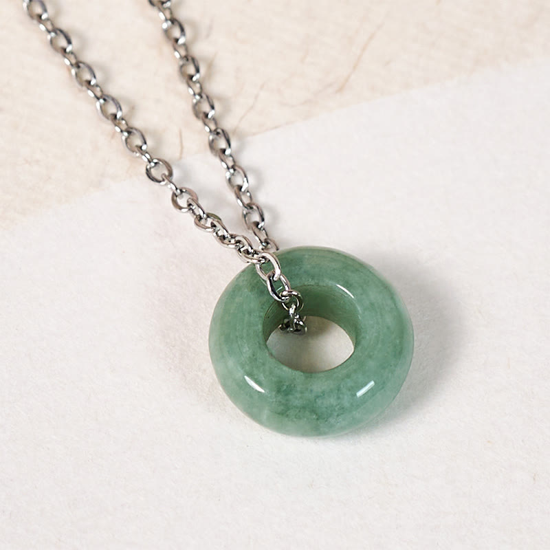 Buddha Stones グリーンジェイドの平和のお守りチャームそろばん幸運ネックレスペンダント - image 10