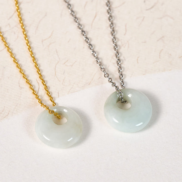 Buddha Stones 丸型バックル付き翡翠の幸運ネックレスペンダント - image 15