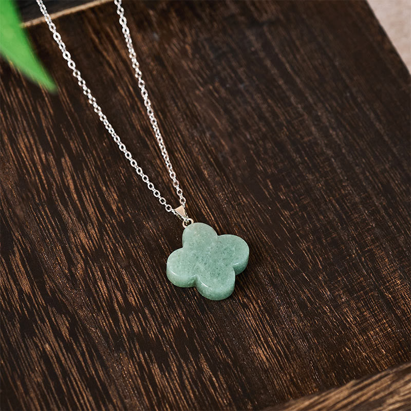 Buddha Stones 様々なクリスタルグリーンアベンチュリン、ブラックオブシディアン、タイガーアイ、梅の花の幸運ネックレスペンダント - image 4