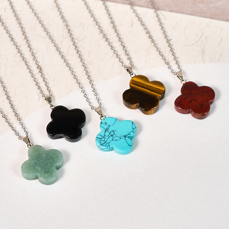 Buddha Stones 様々なクリスタルグリーンアベンチュリン、ブラックオブシディアン、タイガーアイ、梅の花の幸運ネックレスペンダント - image 32