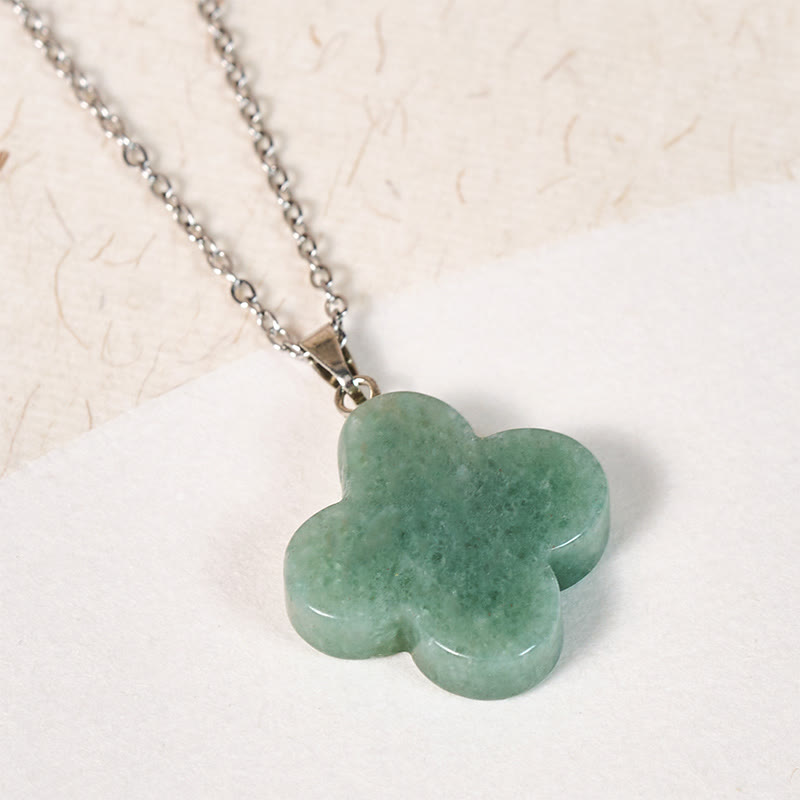 Buddha Stones 様々なクリスタルグリーンアベンチュリン、ブラックオブシディアン、タイガーアイ、梅の花の幸運ネックレスペンダント - image 2