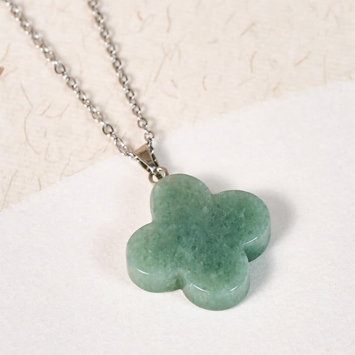 Buddha Stones 様々なクリスタルグリーンアベンチュリン、ブラックオブシディアン、タイガーアイ、梅の花の幸運ネックレスペンダント - image 2