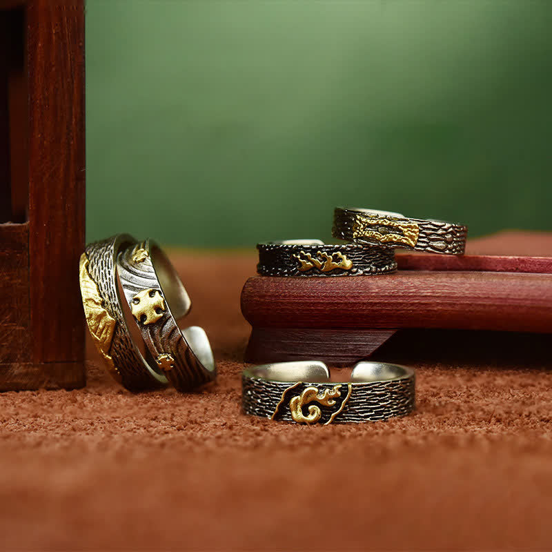 Buddha Stones エベレスト・ガルーダ銅製調節可能知恵の指輪 - image 14
