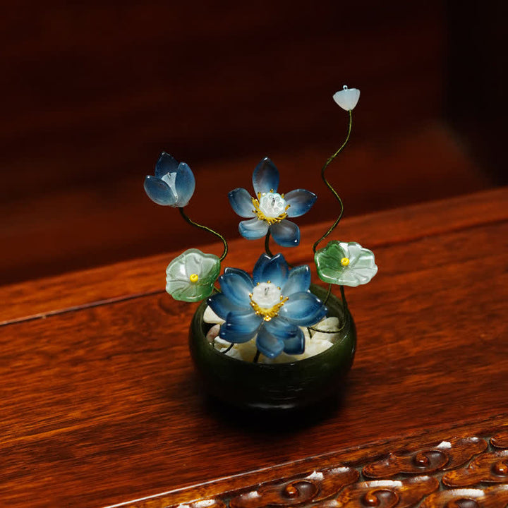 Buddha Stones 蓮の花びらの植木鉢　手作り　心豊かな暮らしの装飾 - image 2
