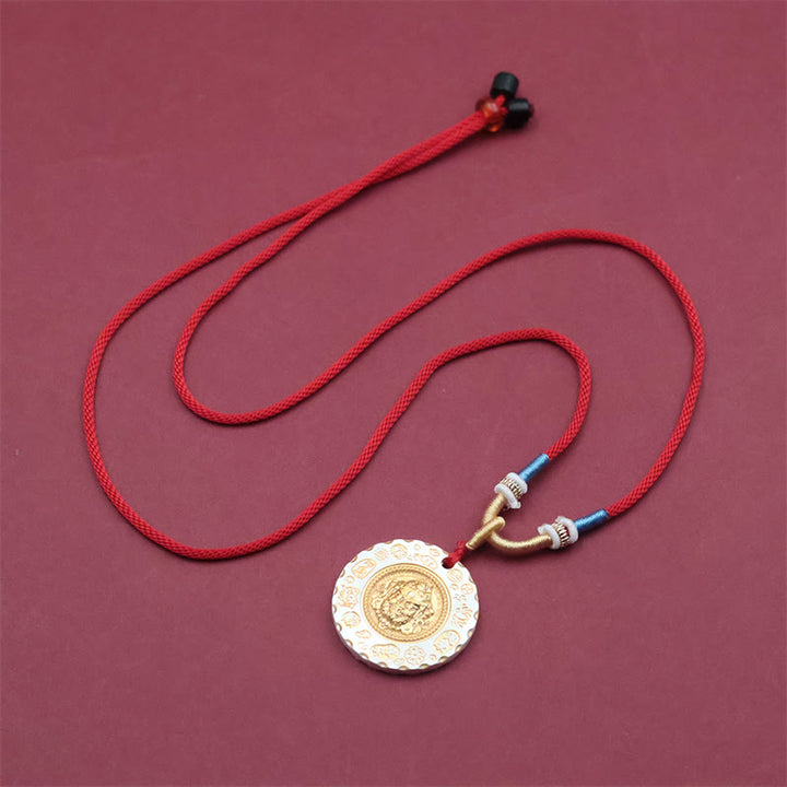 Buddha Stones チベットの黄色いジャンバラ富の神合金製守護ネックレスペンダント - image 2