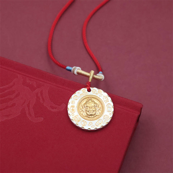 Buddha Stones チベットの黄色いジャンバラ富の神合金製守護ネックレスペンダント - image 7