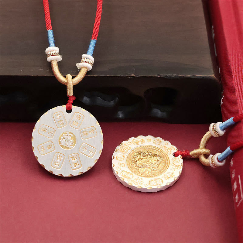 Buddha Stones チベットの黄色いジャンバラ富の神合金製守護ネックレスペンダント - image 6