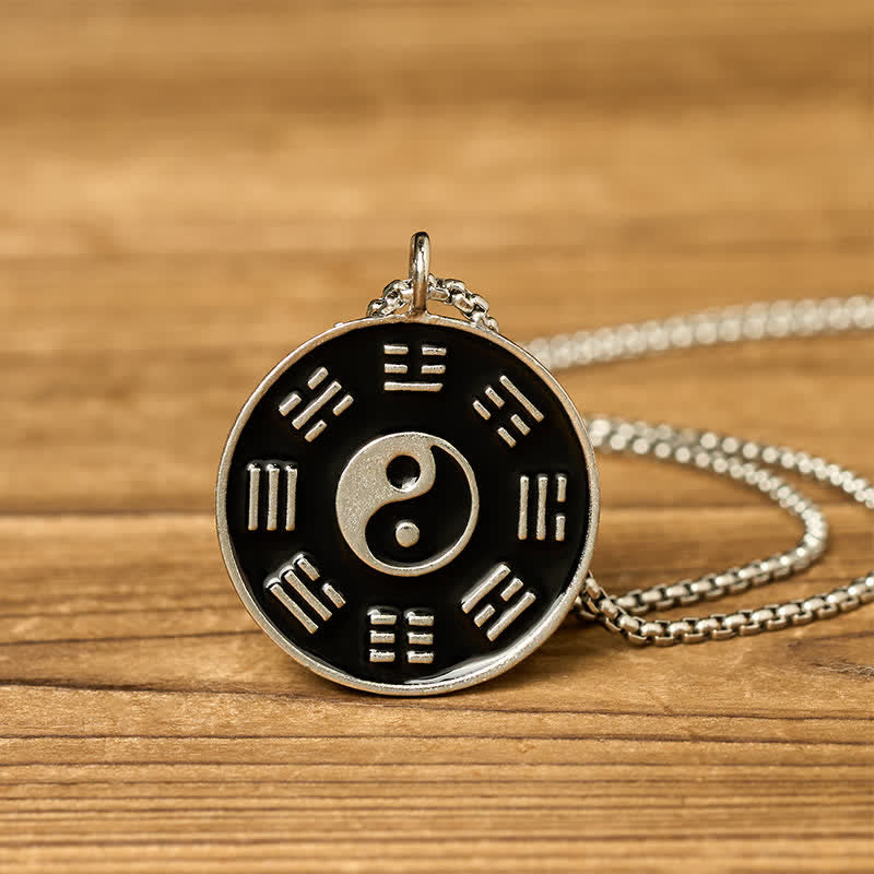 Buddha Stones 陰陽八卦チタン鋼バランスネックレスペンダント - image 3