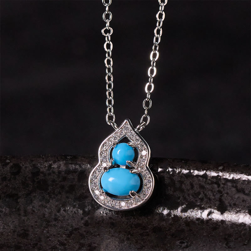 Buddha Stones 天然ターコイズひょうたんの知恵のネックレス - ターコイズ - image 0