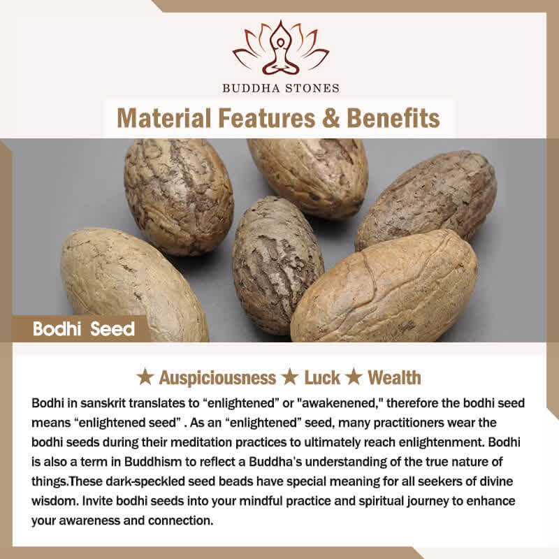 Buddha Stones 菩提樹の実 アヴァローキテーシュヴァラ 福の文字 平和 チベット カラフルなタッセル 触覚瞑想ビーズ装飾 - image 5
