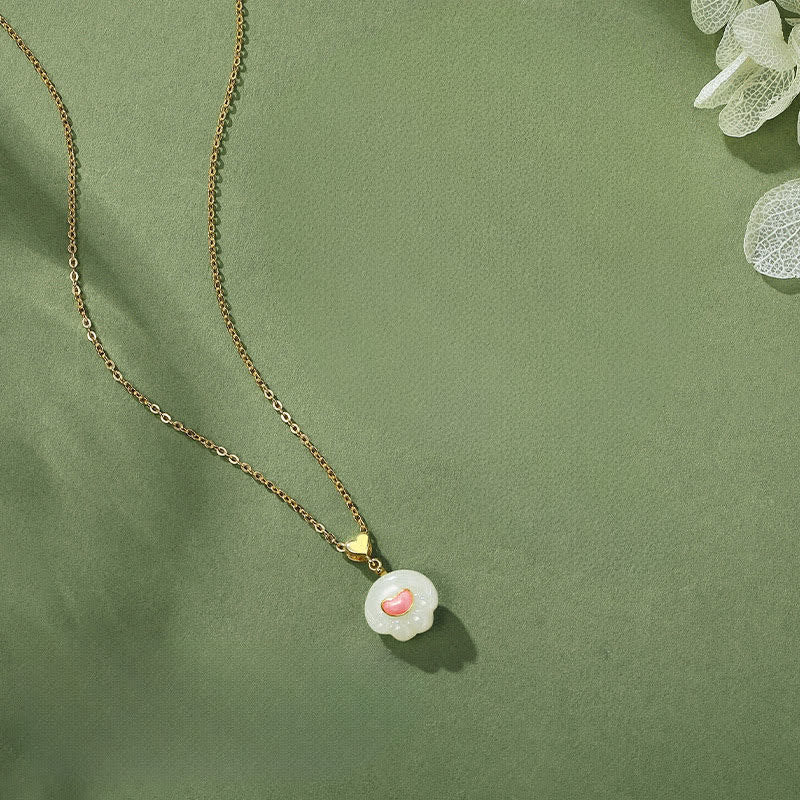 Buddha Stones 天然和田翡翠猫の足型925スターリングシルバー幸運ネックレス - image 2