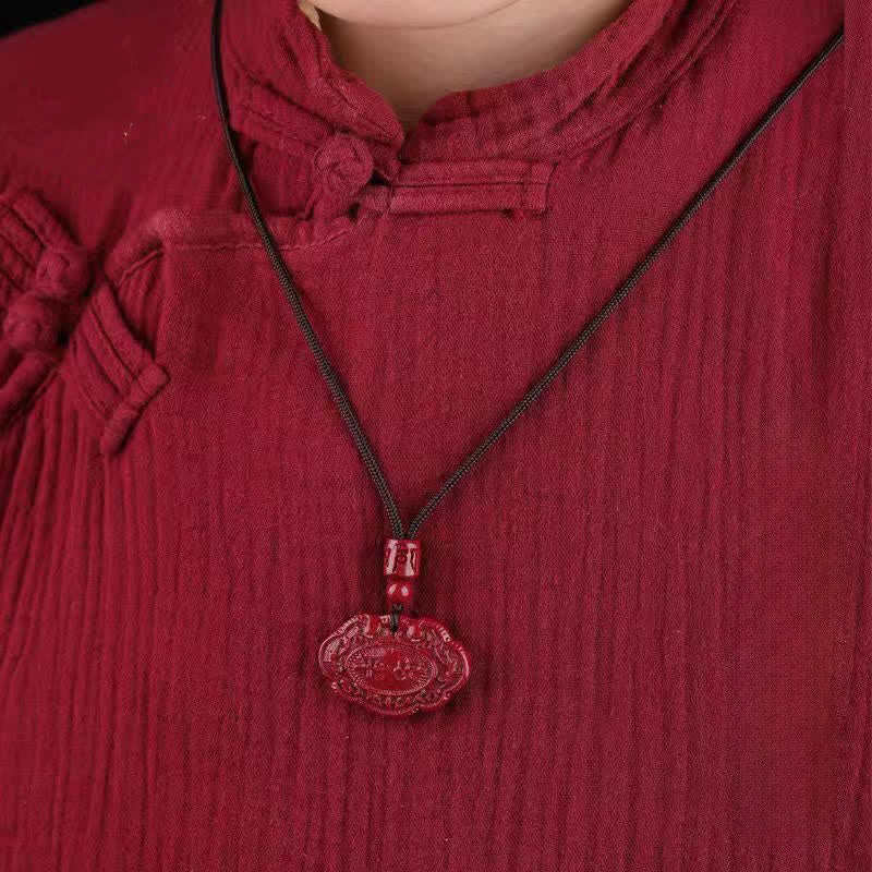 Buddha Stones 辰砂の傅の文字如意鎖縄幸運ネックレス - image 11