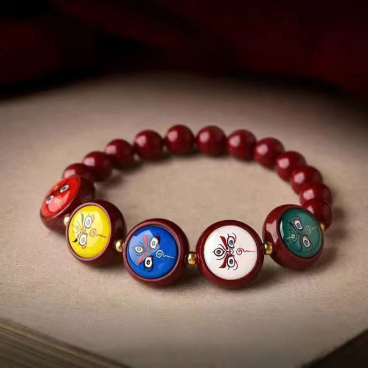 Buddha Stones 天然辰砂五方財神良縁祈願ブレスレット - 8mm 五方財神（手首周り15～16cm） - 辰砂 - image 15