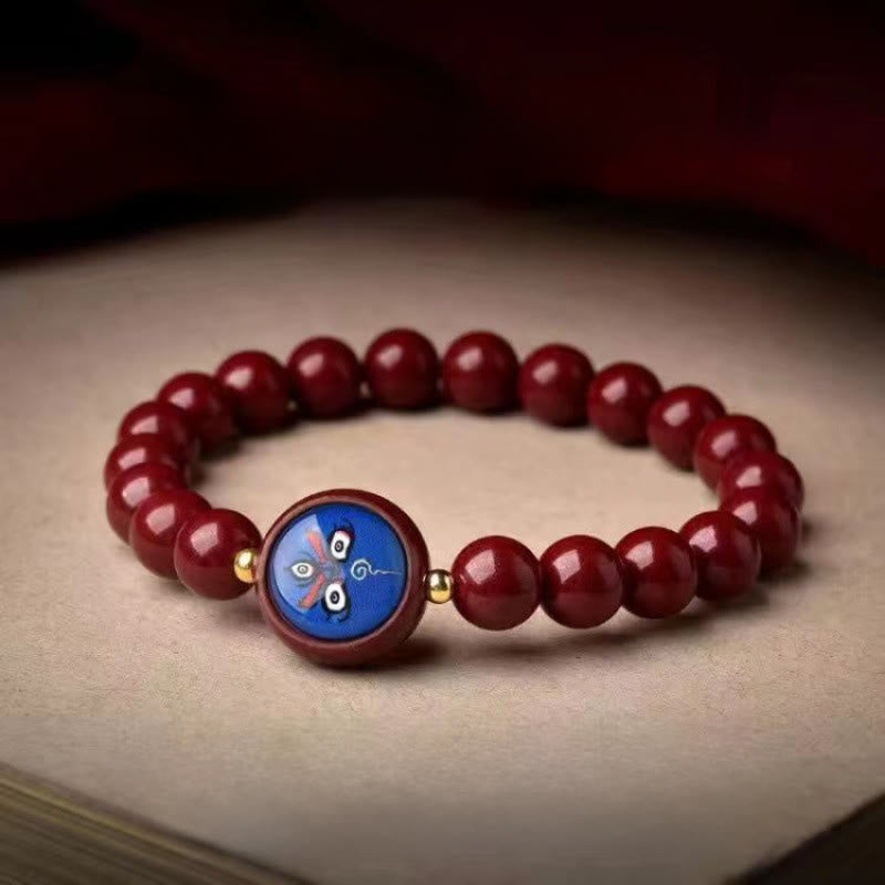 Buddha Stones 天然辰砂五方財神良縁祈願ブレスレット - 8mm ブラック ジャンバラ（手首周り15～16cm） - 辰砂 - image 9