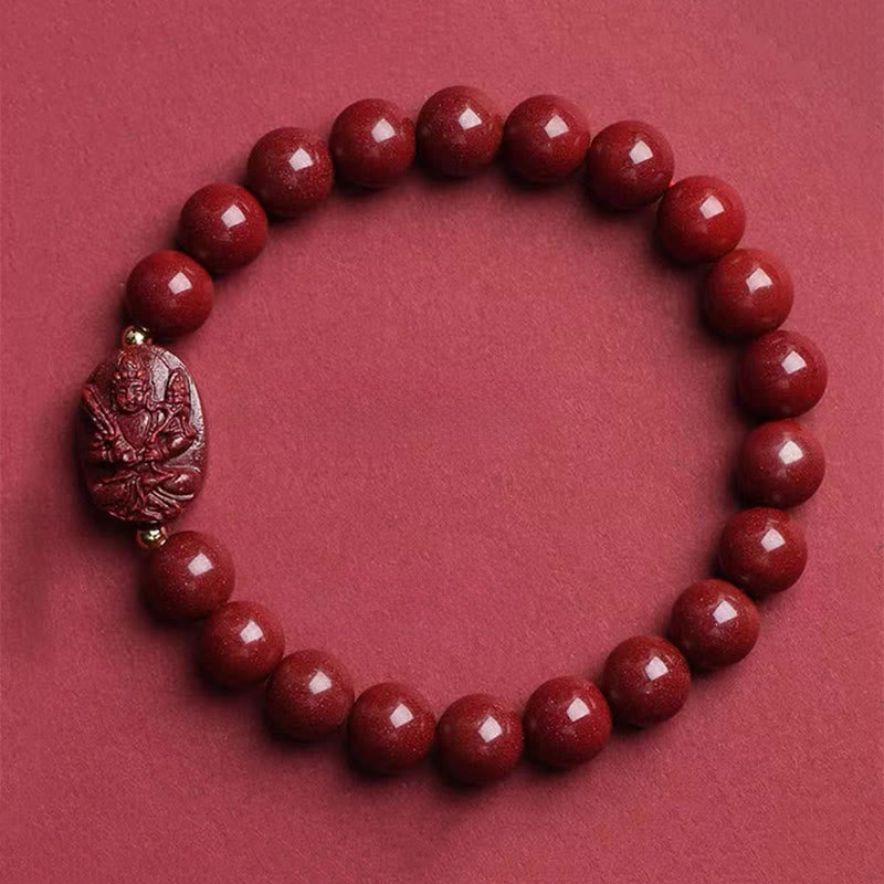 Buddha Stones 十二支誕生仏辰砂の良縁祈願ブレスレット - 丑/寅-空菩薩像（手首周り：15～16cm） - image 9