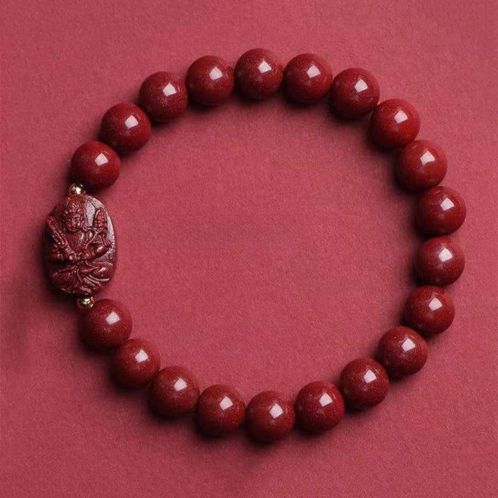 Buddha Stones 十二支誕生仏辰砂の良縁祈願ブレスレット - 丑/寅-空菩薩像（手首周り：15～16cm） - image 9