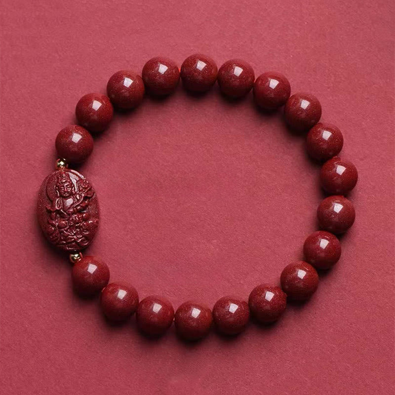 Buddha Stones 十二支誕生仏辰砂の良縁祈願ブレスレット - 龍/蛇-普賢菩薩（手首周り：15～16cm） - image 12