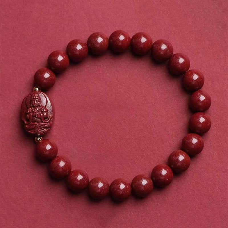 Buddha Stones 十二支誕生仏辰砂の良縁祈願ブレスレット - 羊/猿如来（手首周り：15～16cm） - image 13