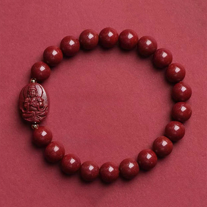 Buddha Stones 十二支誕生仏辰砂の良縁祈願ブレスレット - 羊/猿如来（手首周り：15～16cm） - image 13