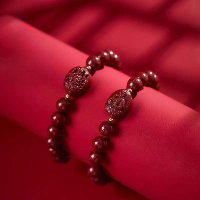 Buddha Stones 十二支誕生仏辰砂の良縁祈願ブレスレット - image 17