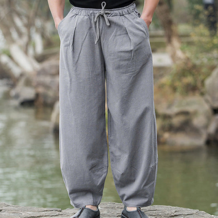 Buddha Stonesプレーン カジュアル ブルマー メンズ パンツ ポケット付き - グレー - US/UK/AU44、EU54（5XL） - image 10