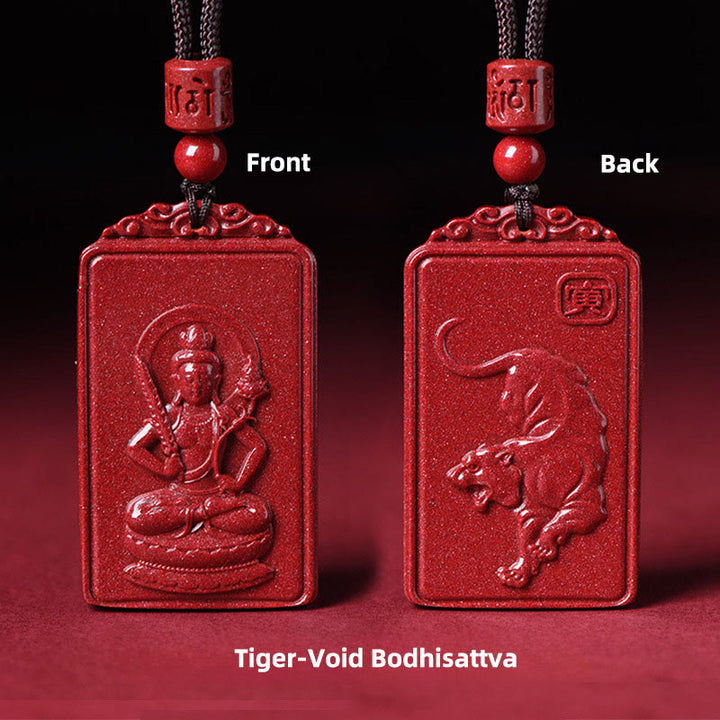 Buddha Stones 十二支誕生仏辰砂良縁祈願ネックレスペンダント - 虎空菩薩 - 19×34mm - image 8