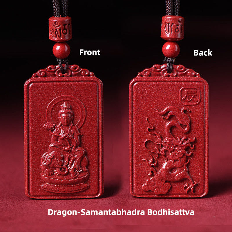 Buddha Stones 十二支誕生仏辰砂良縁祈願ネックレスペンダント - 龍普賢菩薩 - 19×34mm - image 17