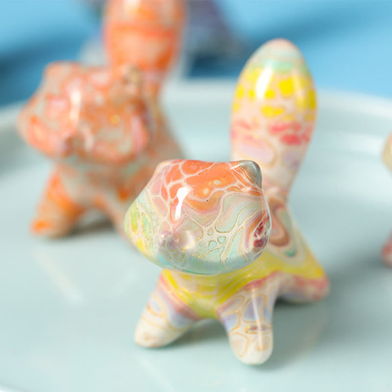 Buddha Stonesミニ かわいい猫黒檀塗り 工芸品 平和の装飾 4*2.2cm（色はランダム） - image 3