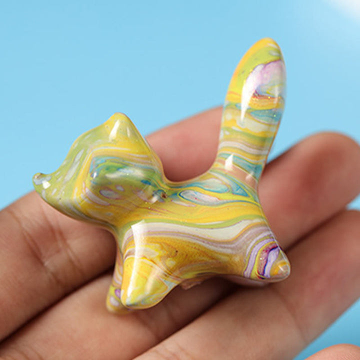 Buddha Stonesミニ かわいい猫黒檀塗り 工芸品 平和の装飾 4*2.2cm（色はランダム） - image 6