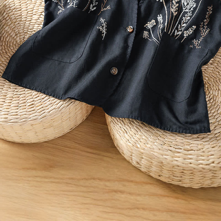 Buddha Stones 夏物刺繍入り花柄レディースノースリーブシャツ（ポケット付き） - image 12